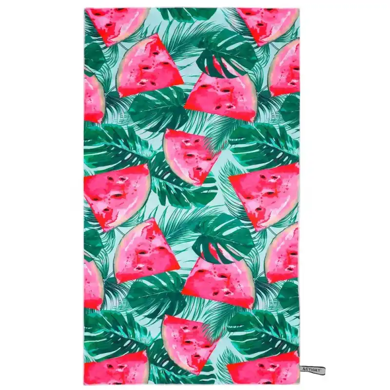Vrácení Zdarma Rychleschnoucí ručník 100x180 cm ACTIGET ACT0196 zeleno-růžový