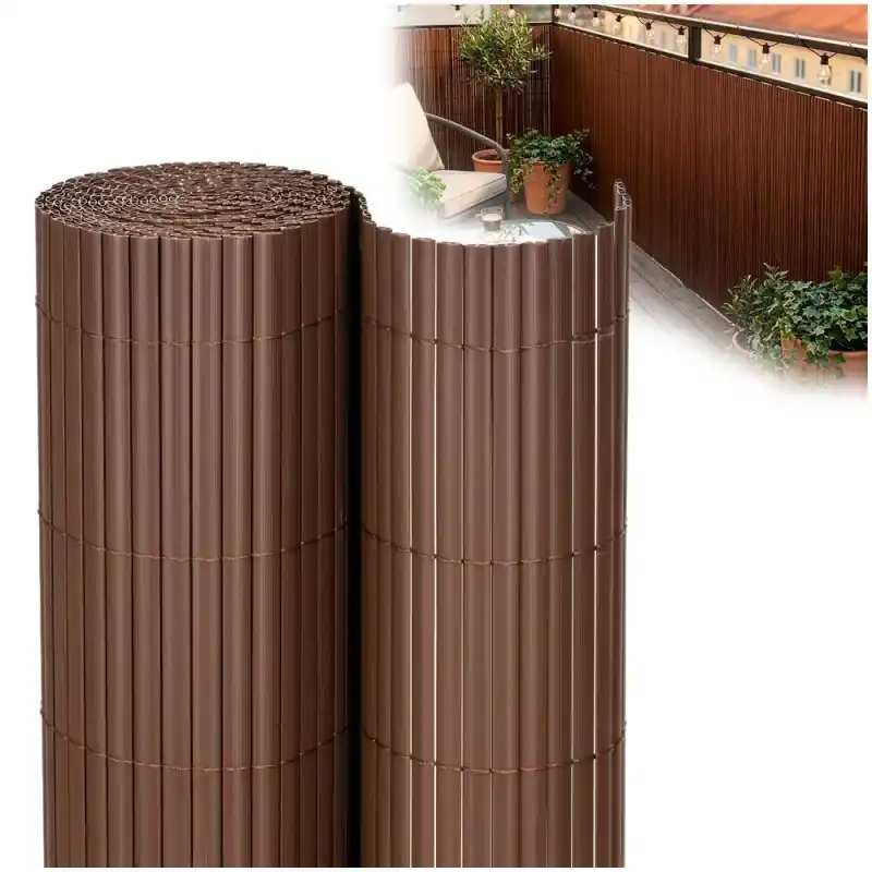 PVC zástěna 1x5 m na balkon plot SPRINGOS GA0245 hnědá Cenově Výhodný
