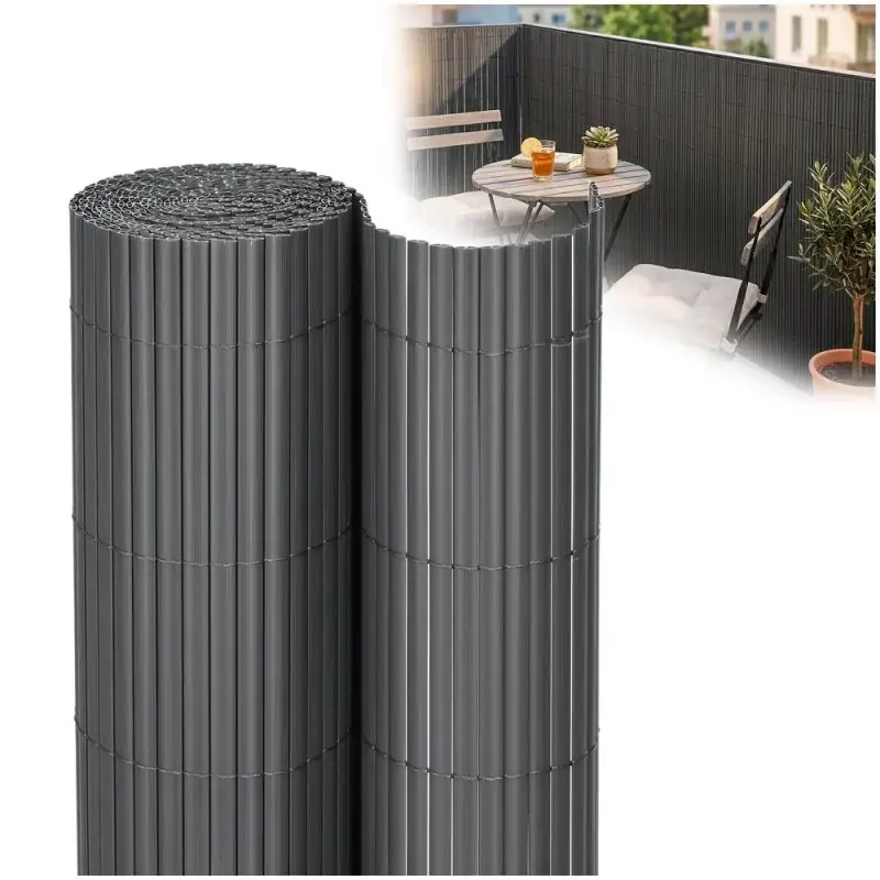 PVC zástěna 1,4x5 m na balkon plot SPRINGOS GA0241 šedá Nízká Cena