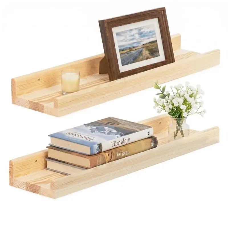 Rychlé Dodání Police na zeď 50x15cm, sada 2ks SPRINGOS WF0015 přírodní