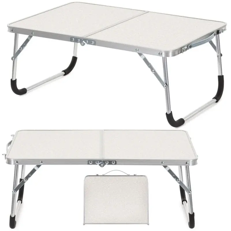 Kempingový stolek 62x40x25cm SPRINGOS CS0185 bílý Dokud Zásoby Vydrží