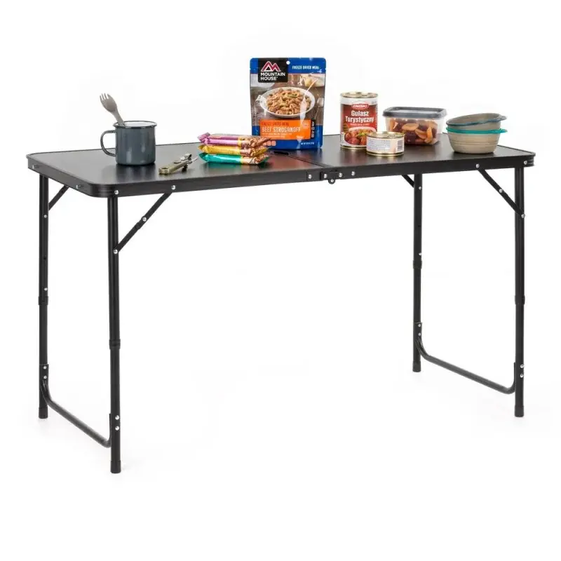 Cenová Bomba Kempingový stolek 120x60x70,5cm SPRINGOS CS0183 šedý