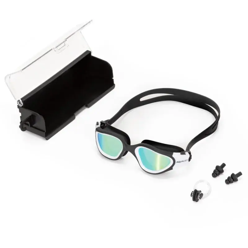 Plavecké brýle set AQUAGET AQ0011 černo-bílé Finální Výprodej