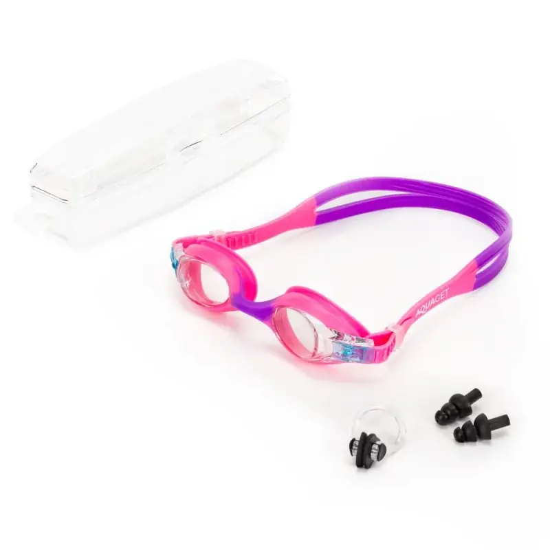 Dětské plavecké brýle set AQUAGET AQ0015 růžové Autentický