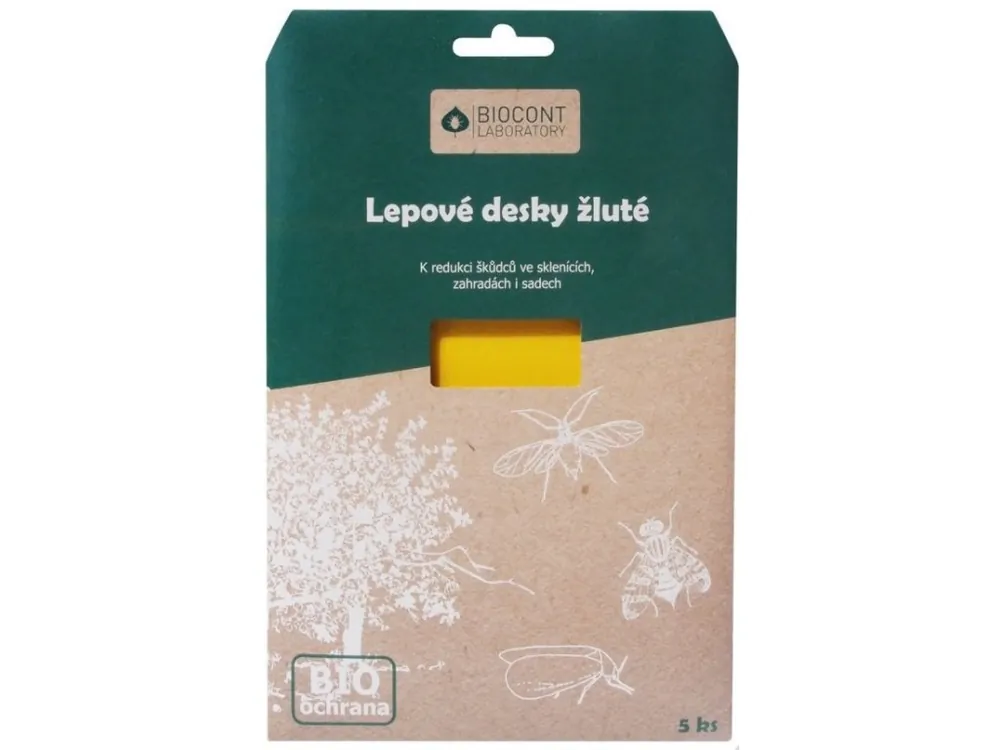 Akční Cena Biocont žluté lepové desky proti škůdcům ve Skleníku - 5ks