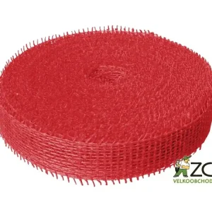 Finální Výprodej Jutová stuha 4cm x 25m - červená