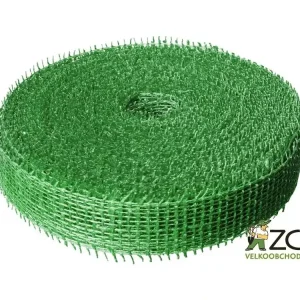 Finální Výprodej Jutová stuha 4cm x 25m - světle zelená