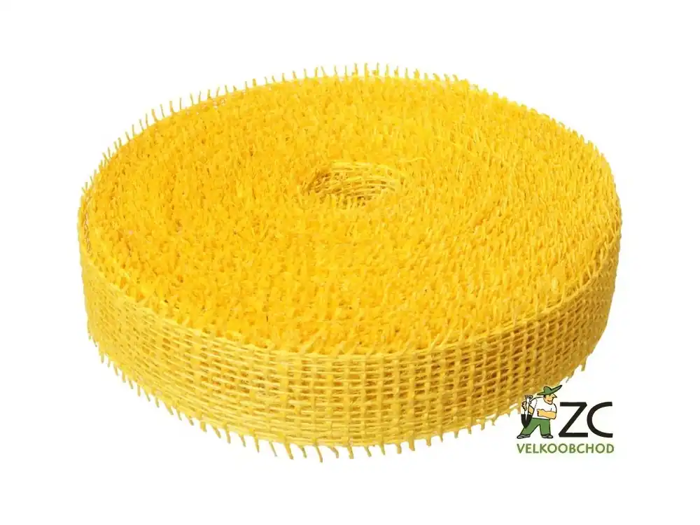Bezpečná Platba Jutová stuha 4cm x 25m - žlutá