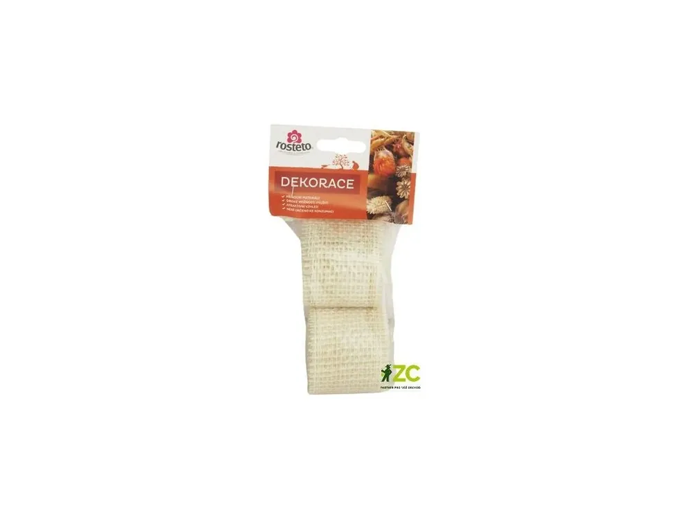 Ověřený Jutová stuha Rosteto 4 cm x 3 m - bílá (2 ks)