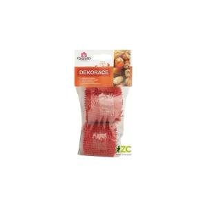 Jutová stuha Rosteto 4 cm x 3 m - červená (2 ks) Akce
