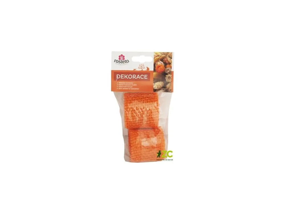 Nejlepší Cena Jutová stuha Rosteto 4 cm x 3 m - oranžová (2 ks)