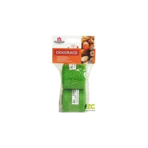 Jutová stuha Rosteto 4 cm x 3 m - světle zelená (2 ks) Speciální Cena