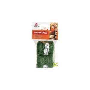 Cenově Výhodný Jutová stuha Rosteto 4 cm x 3 m - tmavě zelená (2 ks)