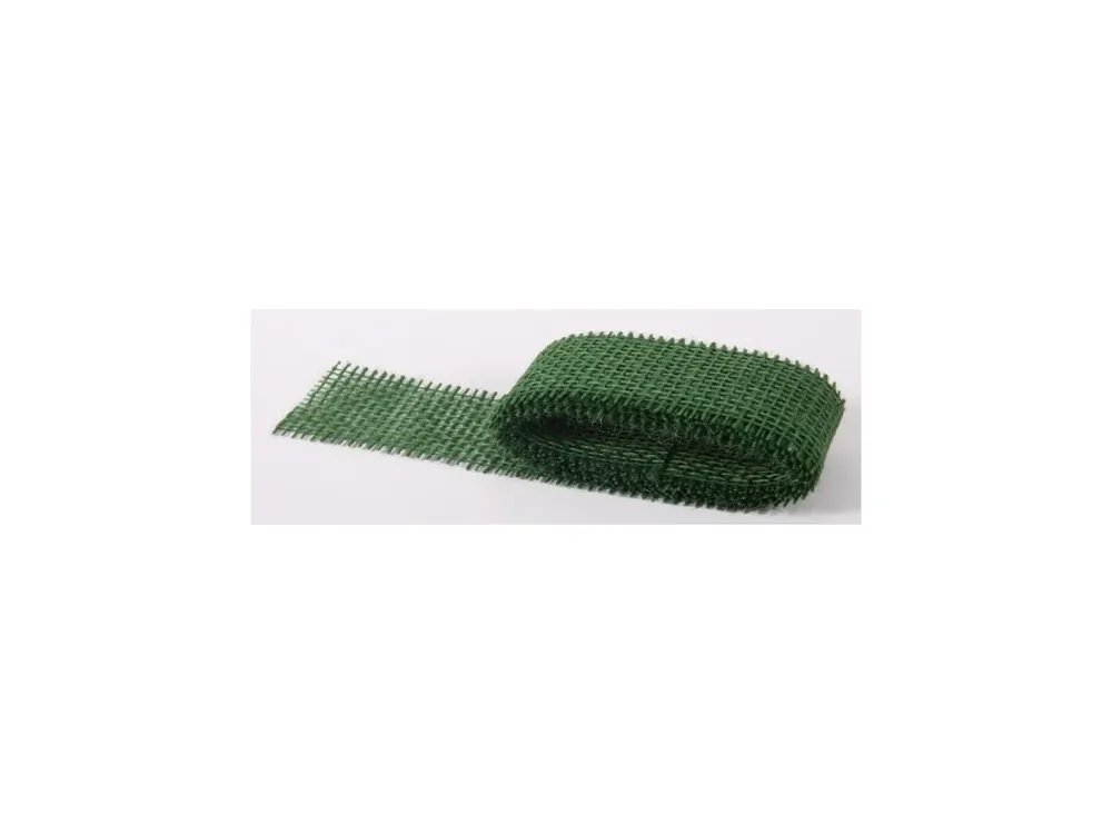 Zlevněný Jutová stuha 5cm x 2m - tmavě zelená