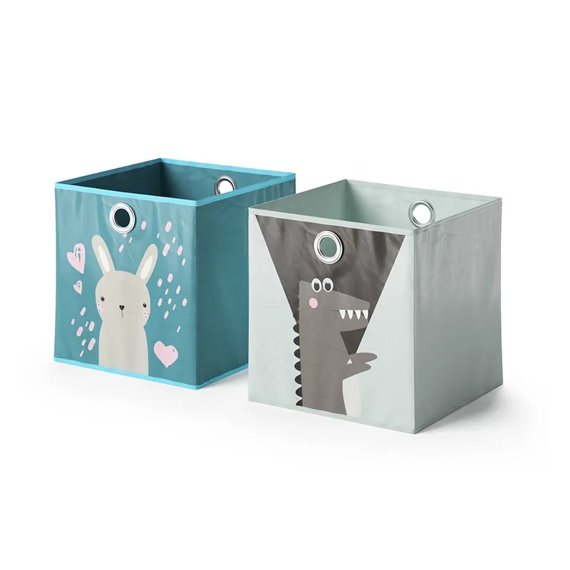 Skládací box Modrošedá 30 x 30 cm Sada 2 kusů Vicco Akční Nabídka