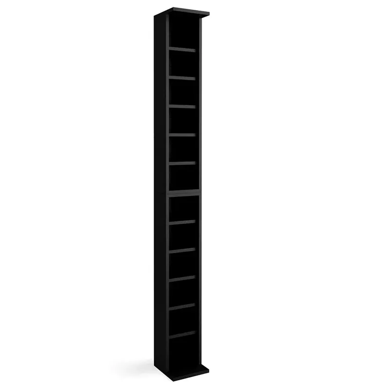 Časově Omezené Police na CD Černá 21 x 183.6 cm Vysoký Vicco