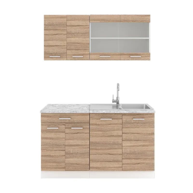 Značkový Jednotková kuchyně R-Line Sonoma 140 cm s pracovní deskou Vicco