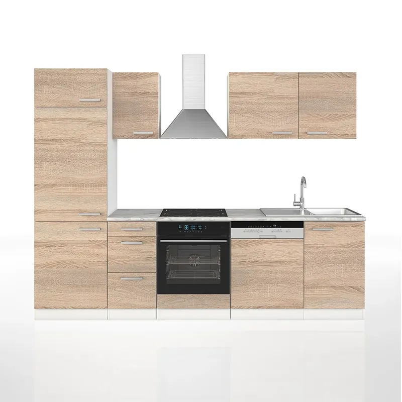Značkový Kuchyňský kout Optima Sonoma/bílá 270 cm bez pracovní desky Vicco