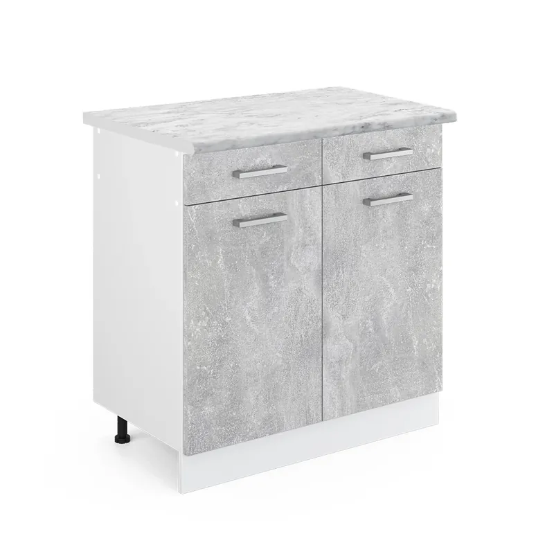 Sleva Spodní skříňka kuchyňské linky R-Line Beton 80 cm s pracovní deskou Vicco