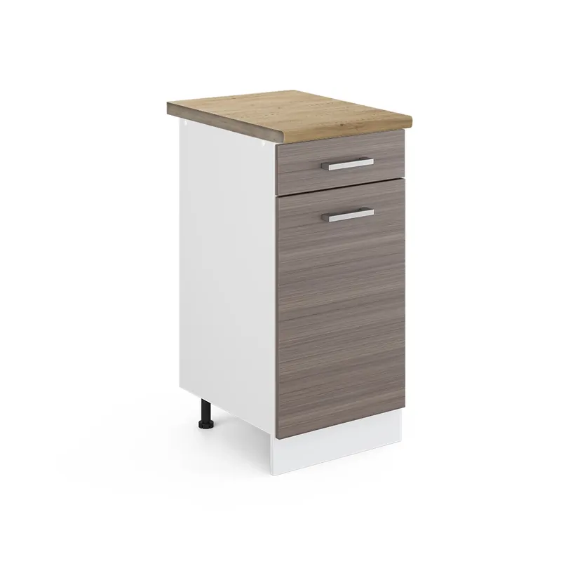 Vysoce Kvalitní Spodní skříňka kuchyňské linky R-Line Ušlechtilá šedá 40 cm , PD Dub Vicco