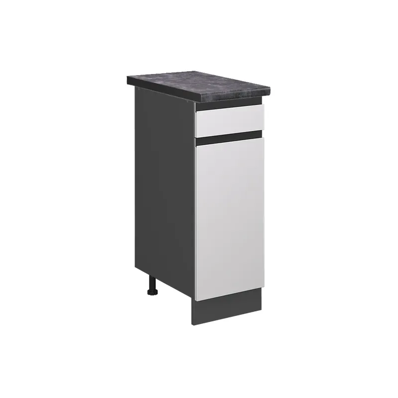 Akční Cena Spodní skříňka kuchyňské linky R-Line Bílá 30 cm , PD Antracit Vicco