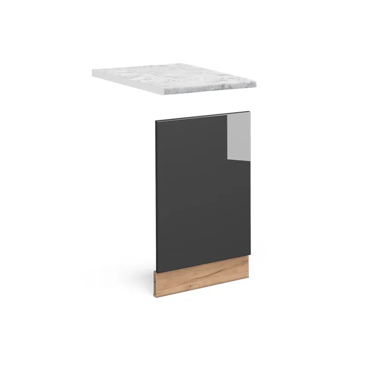 Nová Kolekce Přední panel Fame-Line Antracitový vysoký lesk 45 cm , PD Mramor Vicco