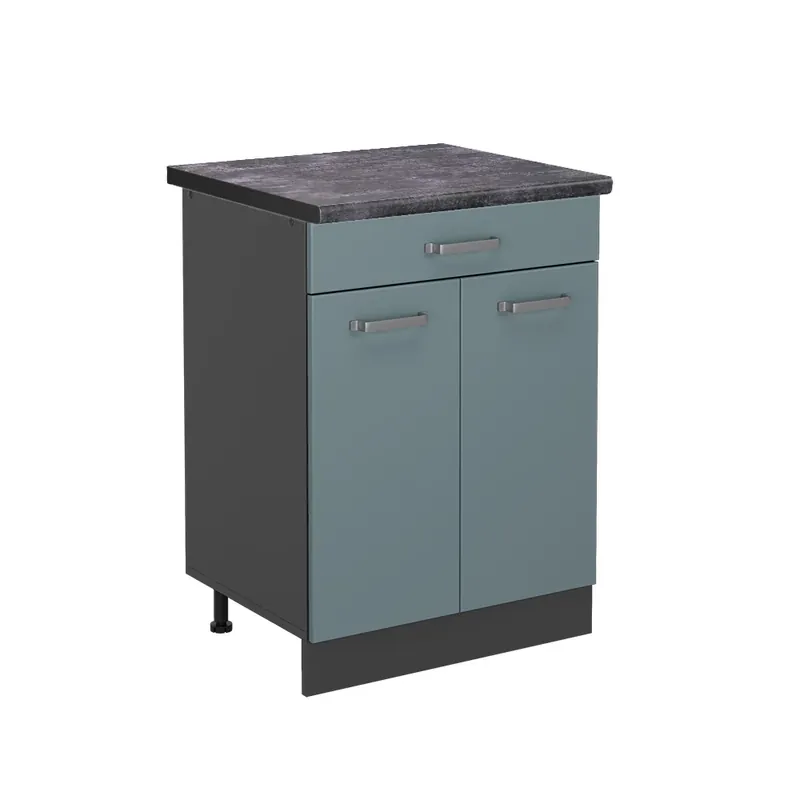 Pouze Dnes Spodní skříňka kuchyňské linky R-Line Modrošedá 60 cm , PD Antracit Vicco