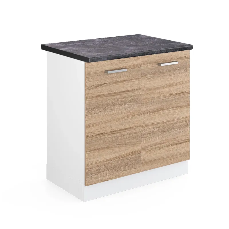 Zlevněný Skříňka pod dřez R-Line Sonoma 80 cm , PD Antracit Vicco