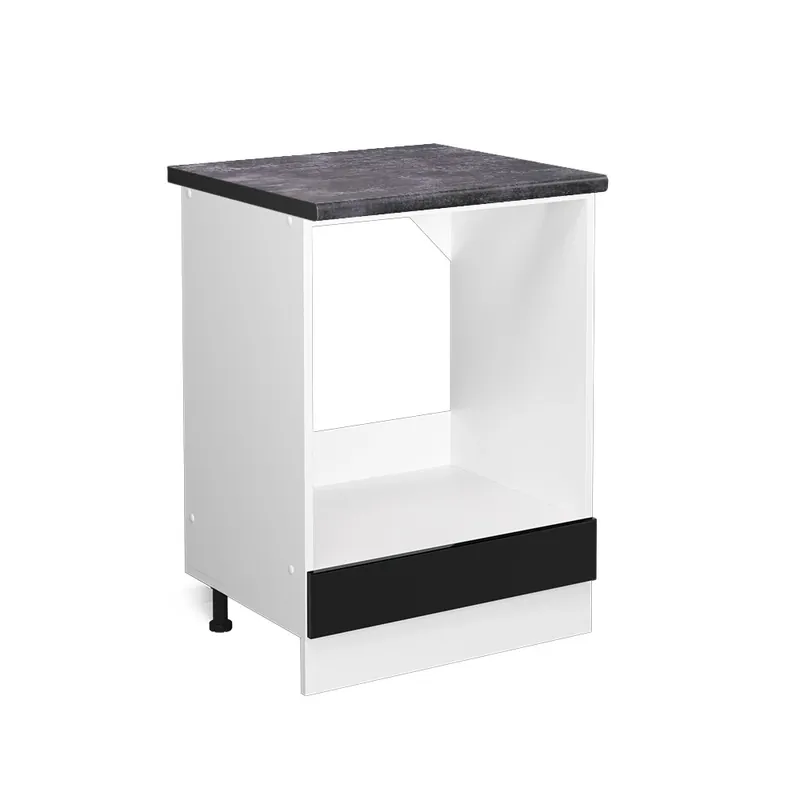 Výhodná Nabídka Skříňka na vestavěnou troubu R-Line Černý vysoký lesk 60 cm , PD Antracit Vicco
