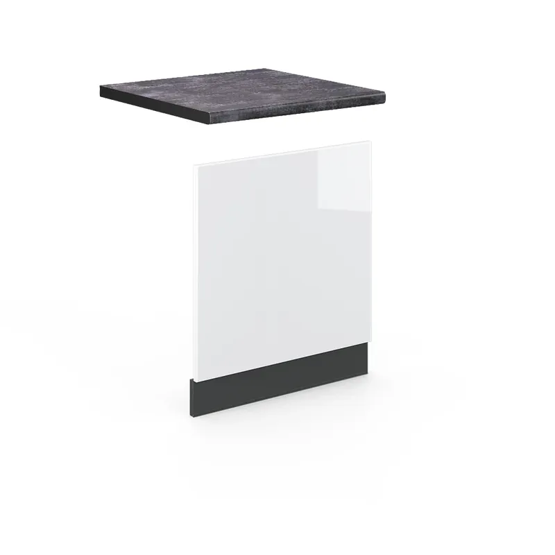Přední panel Fame-Line Bílá vysoký lesk 60 cm , PD Antracit Vicco Oblíbený