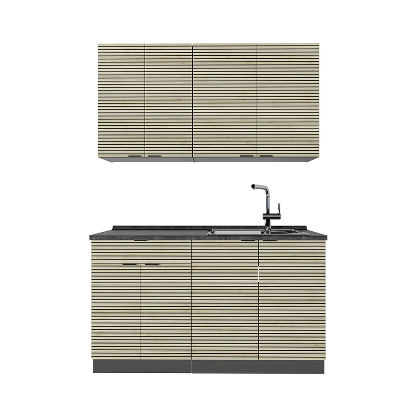 Akční Nabídka Jednotková kuchyně Fame-Line Dubový panel/antracit 140 cm , PD Antracit Vicco