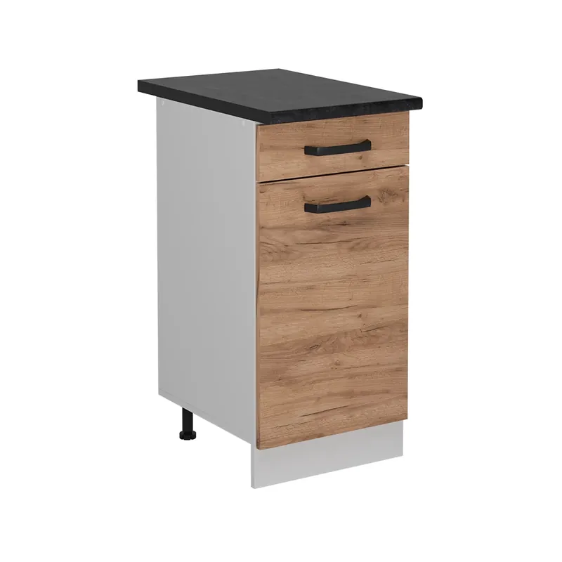 Akční Cena Spodní skříňka kuchyňské linky R-Line Zlatý mocný dub 40 cm PD Antracit Vicco