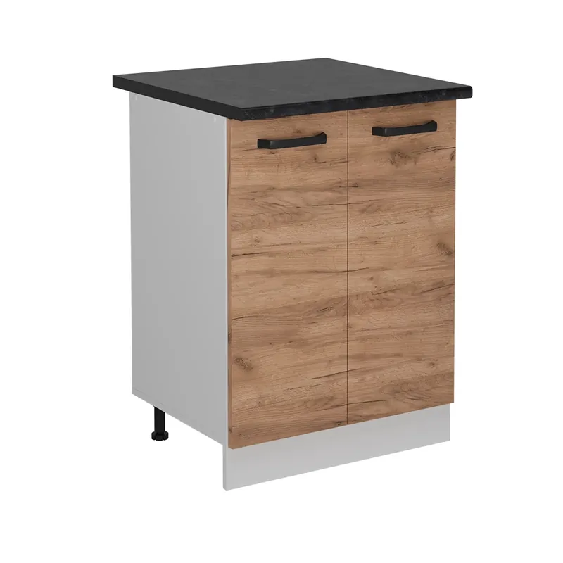 Výhodná Nabídka Spodní skříňka kuchyňské linky R-Line Zlatý mocný dub 60 cm PD Antracit Vicco