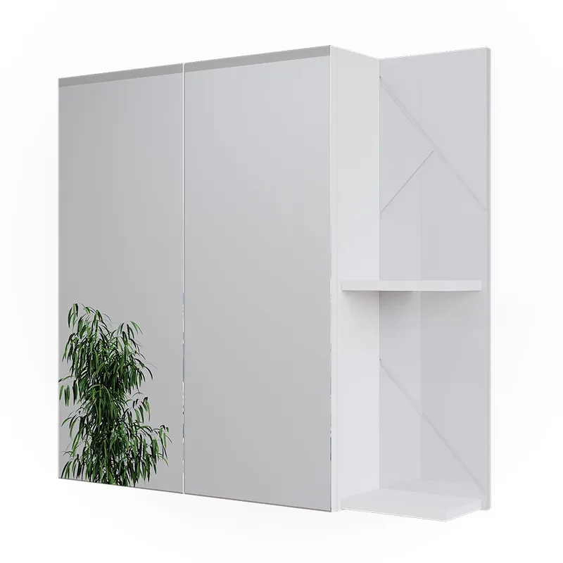 Akce Koupelnová skříňka se zrcadlem Irma Bílá/bílý vysoký lesk 80 x 75 cm Vicco