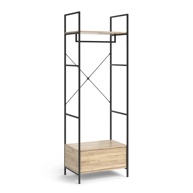 Šatní skříň Enya Dřevo 60 x 180 cm se zásuvkou Vicco Ověřený