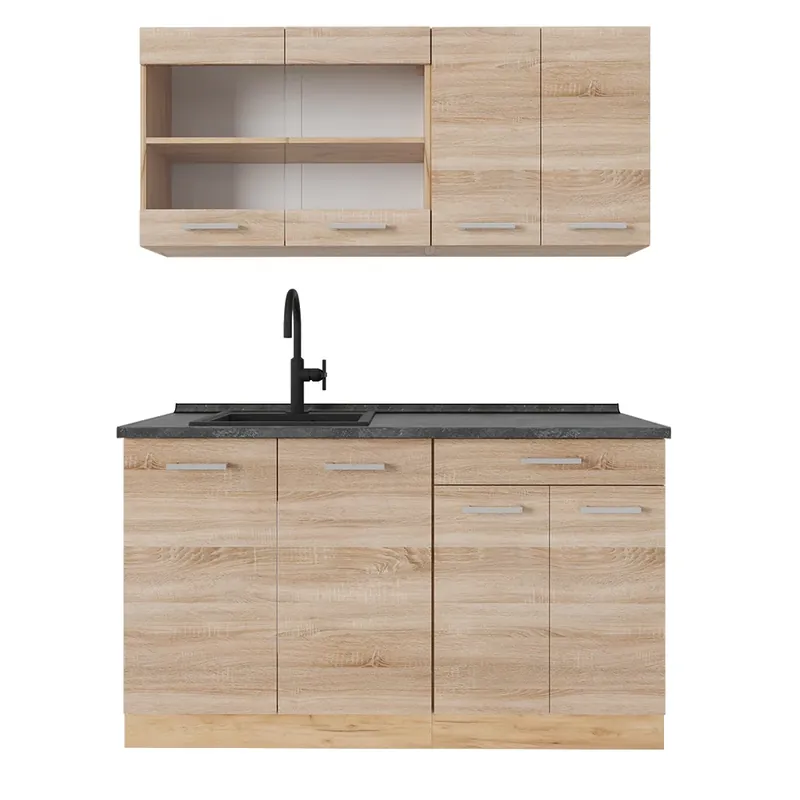 Nejprodávanější Jednotková kuchyně R-Line Dub Sonoma/Goldkraft 140 cm , PD Antracit Vicco