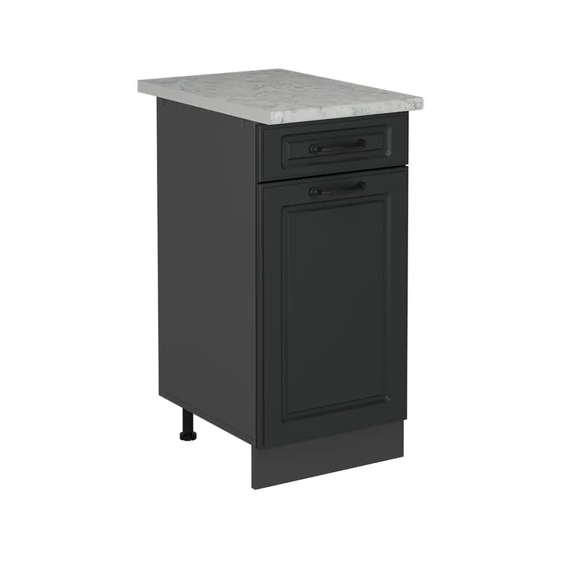 Značkový Spodní skříňka kuchyňské linky R-Line Antracitový venkovský dům 40 cm PD Mramor Vicco