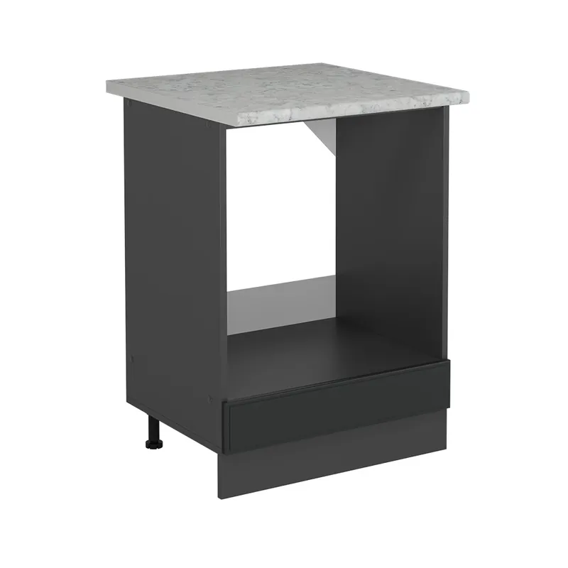 Víkendová Akce Skříňka na vestavěnou troubu R-Line Antracitový venkovský dům 60 cm PD Mramor Vicco