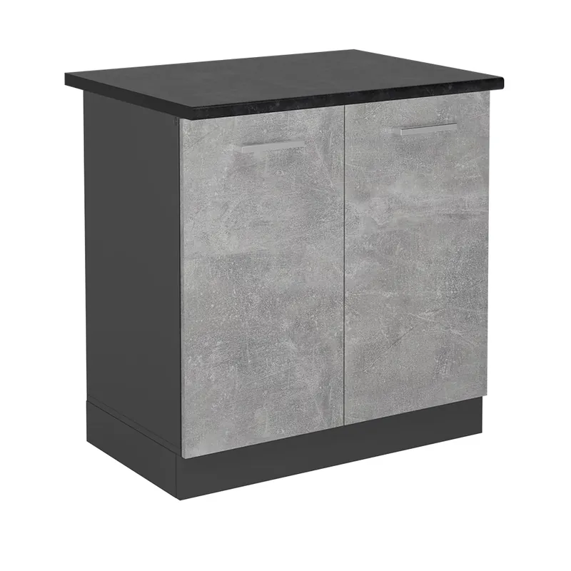 Zlevněný Skříňka pod dřez R-Line Beton 80 cm , PD Antracit Vicco