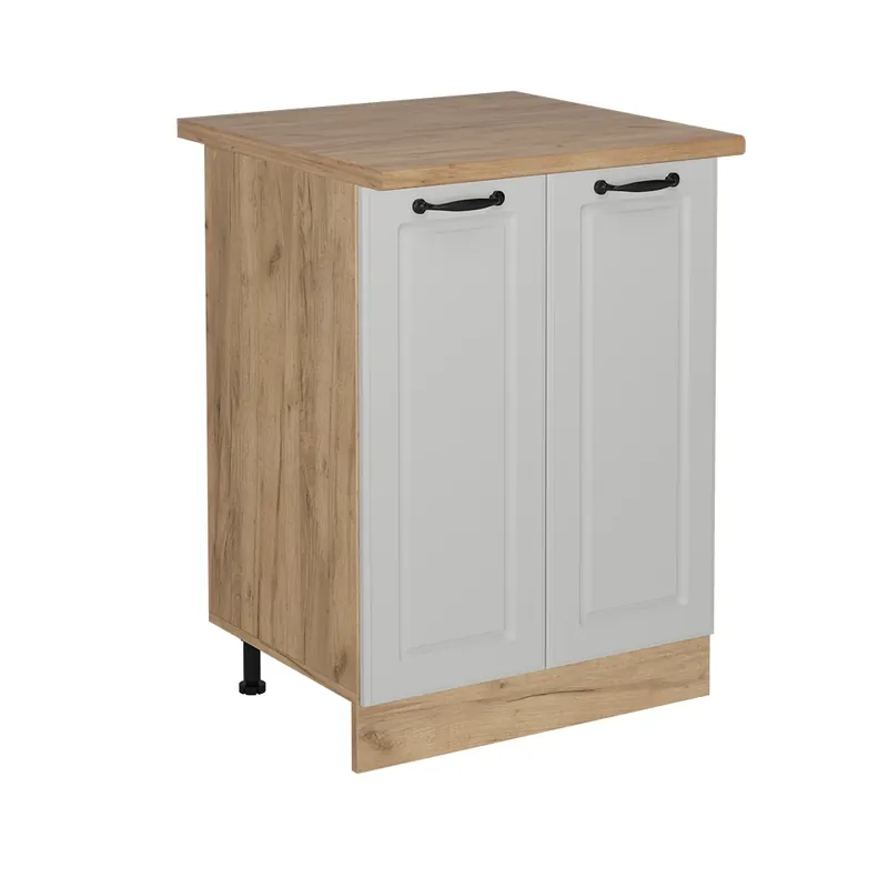 Výhodná Nabídka Spodní skříňka kuchyňské linky R-Line Bílý venkovský dům 60 cm , PD Dub Vicco