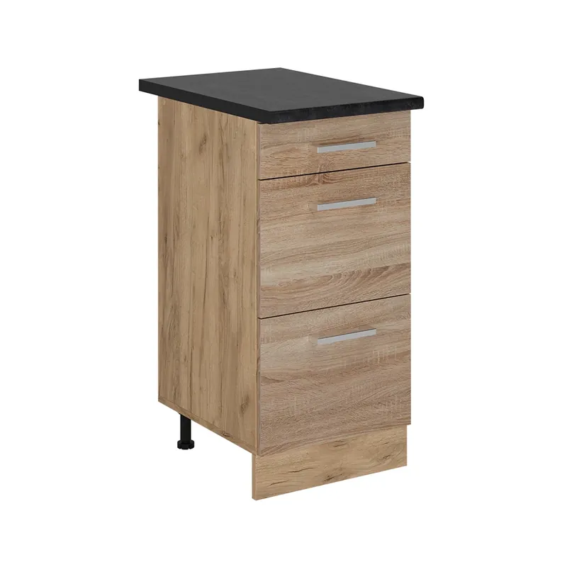 Spodní skříňka kuchyňské linky R-Line Sonoma 40 cm se zásuvkami, PD Antracit Vicco Horká Nabídka