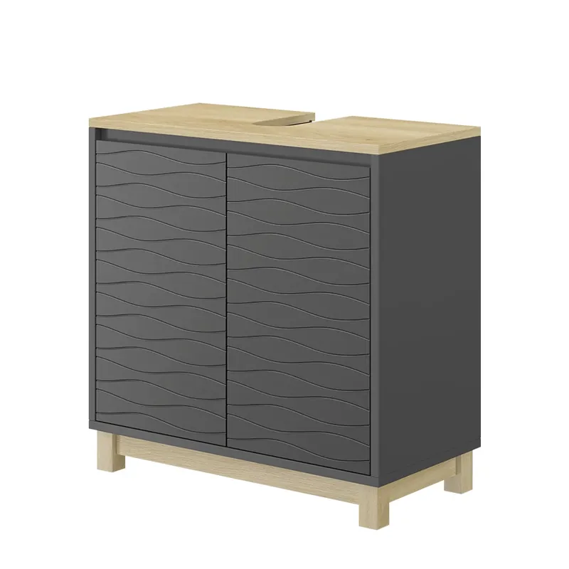 Toaletní skříňka pro umyvadlo Livia Antracit 60 x 60 cm se 2 dveřmi Vicco Cenová Bomba