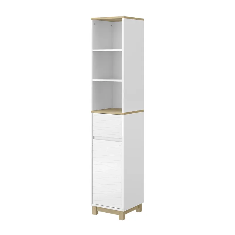 Akce Koupelnový nábytek Livia Bílá 30 x 151 cm se zásuvkami Vicco