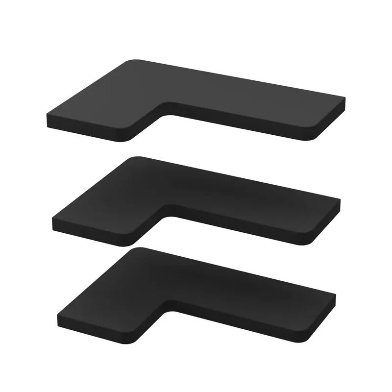 Rohová police Curva Černá 40.5 x 2.5 cm Sada 3 kusů Vicco Kup Teď