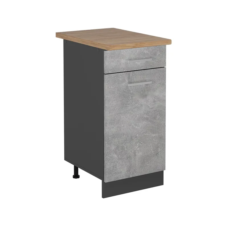 Spodní skříňka kuchyňské linky R-Line Beton 40 cm , PD Dub Vicco Časově Omezené