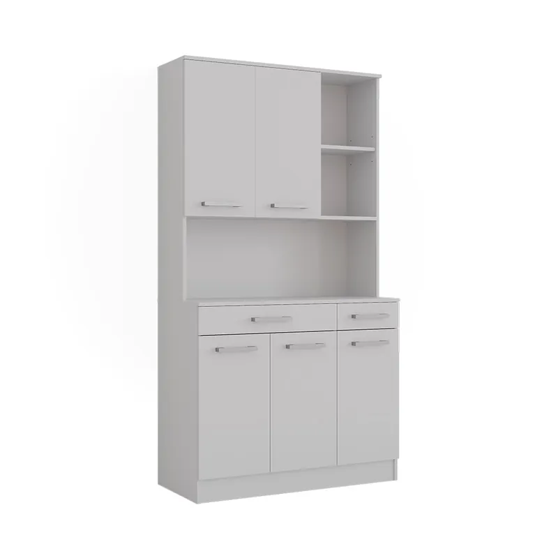 Akce Kuchyňský bufet Raul Bílá 100.1 x 188.5 cm s 5 dveřmi a 2 zásuvkami Vicco
