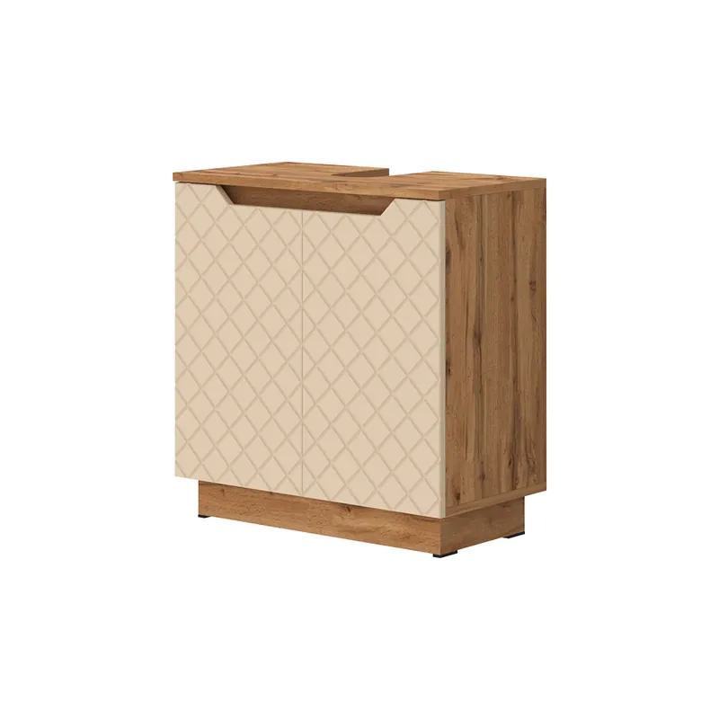 Speciální Cena Základní skříňka pod umyvadlo Lotta Dub/kašmír se strukturou dlaždic 58.9 x 62.1 cm se 2 dveřmi Vicco