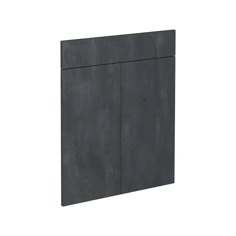 Finální Výprodej Kuchyňská dvířka R-Line Černý beton 59.6 x 70.8 cm nábytková čela pro spodní skříňku se zásuvkami Vicco