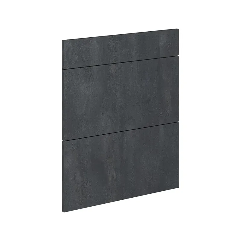 Sezónní Sleva Kuchyňská dvířka R-Line Černý beton 59.6 x 70.4 cm nábytková čela pro spodní skříňku se zásuvkami Vicco