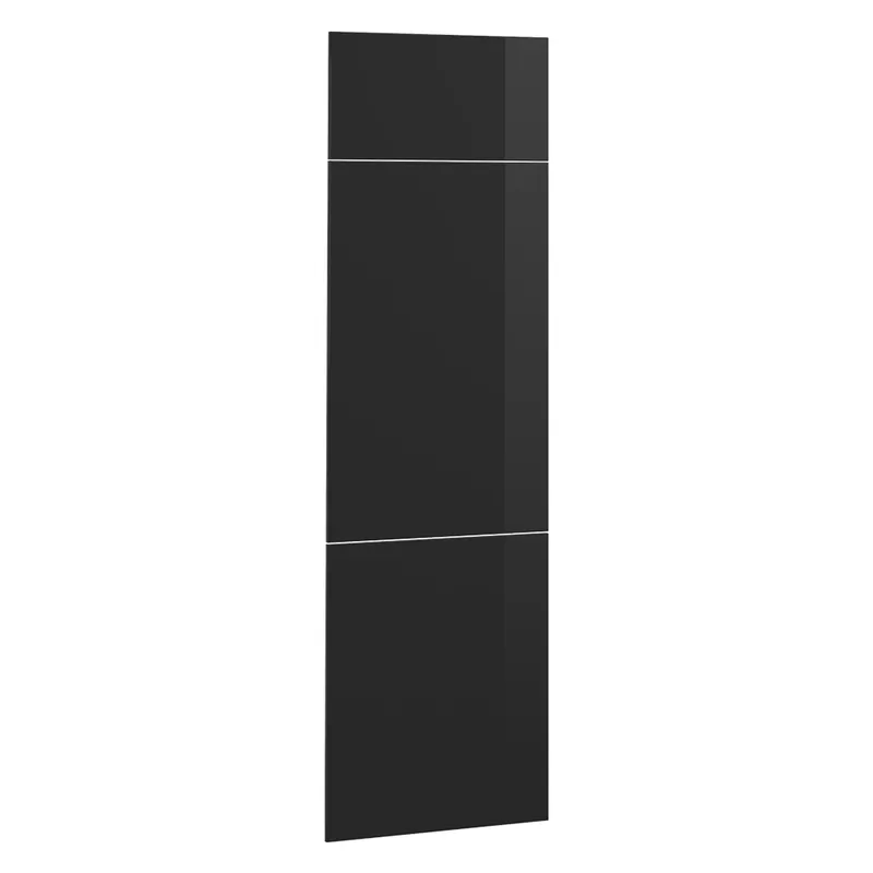 Kuchyňská dvířka R-Line Černý vysoký lesk 59.6 x 196 cm nábytková čela pro skříň k vestavné lednici Vicco Sleva